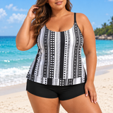 MARGAUX | PLUS SIZE RELAXED FIT LEAF SWIM SET