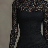 Jeanne | Robe Maxi Élegante en Dentelle à Queue de Poisson