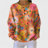 Claire | Pull à motif floral coloré
