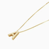 Collier initial en lettres d'amour
