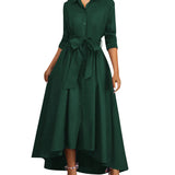 Martine | Robe Maxi Boutonnée Parfaite pour les Fêtes