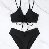 Clotilde | Ensemble de Bikini Deux Pièces avec Nœud à l'Avant