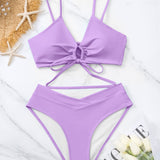 Clotilde | Ensemble de Bikini Deux Pièces avec Nœud à l'Avant