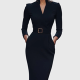 Camille | La Robe Maxi Power Ceinturée