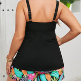OCÉANE | TROPICAL CHARM PLUS SIZE TANKINI SET