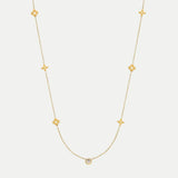 Karine – Collier doré avec accents colorés