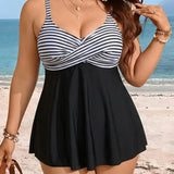 ODETTE | BLOSSOM ESCAPE PLUS SIZE TANKINI SET