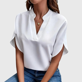 Isabelle | Chemise V Neck Douce et Élégante