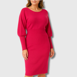 Nina | Robe Midi Tricotée Élégante