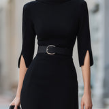 Julie | Robe Midi Noire