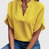 Isabelle | Chemise V Neck Douce et Élégante