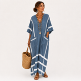 Caftan Leila Rayures Bleues