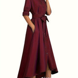 Martine | Robe Maxi Boutonnée Parfaite pour les Fêtes