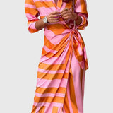 Everly | Robe Wrap Élégante avec Imprimé