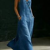 Lalie | Robe longue en denim boutonnée