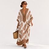 Caftan Nora Crème Botanique