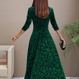 Sandrine | Robe d'Élégance en Velours pour les Fêtes