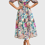 Merlin | Robe Midi Florale Flatteuse