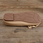 Semelles de ballerines à bout arrondi, dessous marron clair, talon plat