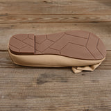 Semelles de ballerines à bout arrondi, dessous marron clair, talon plat