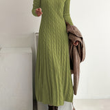 Sarah | Robe Maxi en Tricot Câblé Confortable