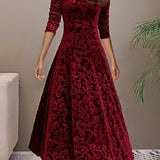 Sandrine | Robe d'Élégance en Velours pour les Fêtes