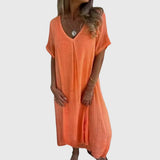 Fiona | Robe V-Décolleté Légère et Élégante