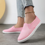 Chaussures souples à enfiler rose, empiècement textile et semelle blanche