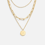Léa – Un délicat collier multirangs en or aux lignes élégantes