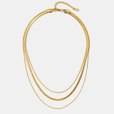 Collier à Chaîne Multistrat Doré