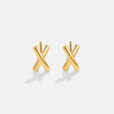 Claire – Boucles d’oreilles dorées a forme de brindille