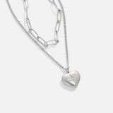 Angélique – Collier en argent avec pendentif carré