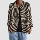 Bérénice | Blazer Rayé Élégant