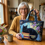 Sac Artisanal - Chat Noir sur Livres