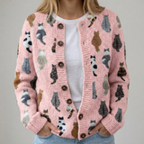 Béatrice | Cardigan motif chats