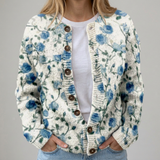 Cécile | Cardigan fleuri d’automne