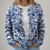 Lucie | Cardigan fleuri d’automne