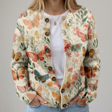 Quitterie | Cardigan fleuri d’automne