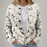 Élodie | Cardigan fleuri d’automne