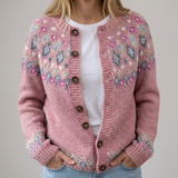 Aurore | Cardigan fleuri d’automne