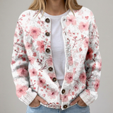 Agathe | Cardigan fleuri d’automne
