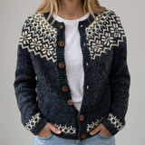 Hortense | Cardigan fleuri d’automne