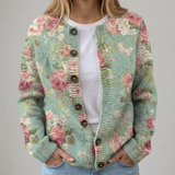 Véronique | Cardigan fleuri d’automne
