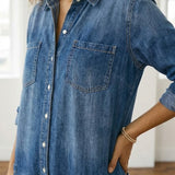 Anaïs | Combinaison en denim vintage à boutons