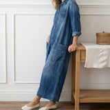 Anaïs | Combinaison en denim vintage à boutons