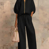 Alba | Ensemble de deux pièces : Chemise décontractée et pantalon large
