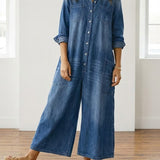 Anaïs | Combinaison en denim vintage à boutons