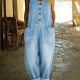 Lison | Salopette en denim coton lavé vintage