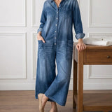 Anaïs | Combinaison en denim vintage à boutons